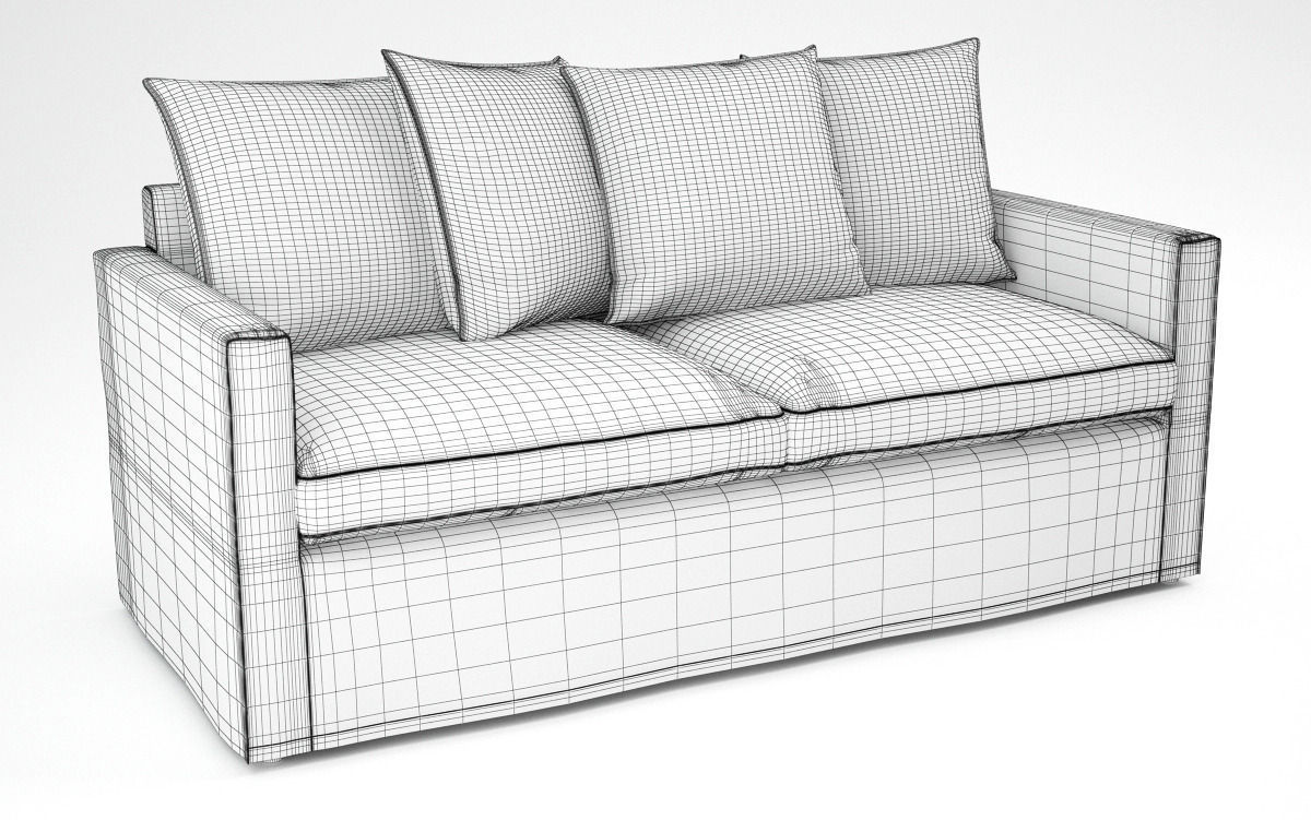 Sofa Collection loveseat with cushions 3D model_8
