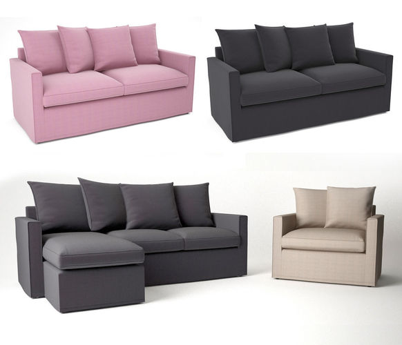 Sofa Collection loveseat with cushions 3D model
