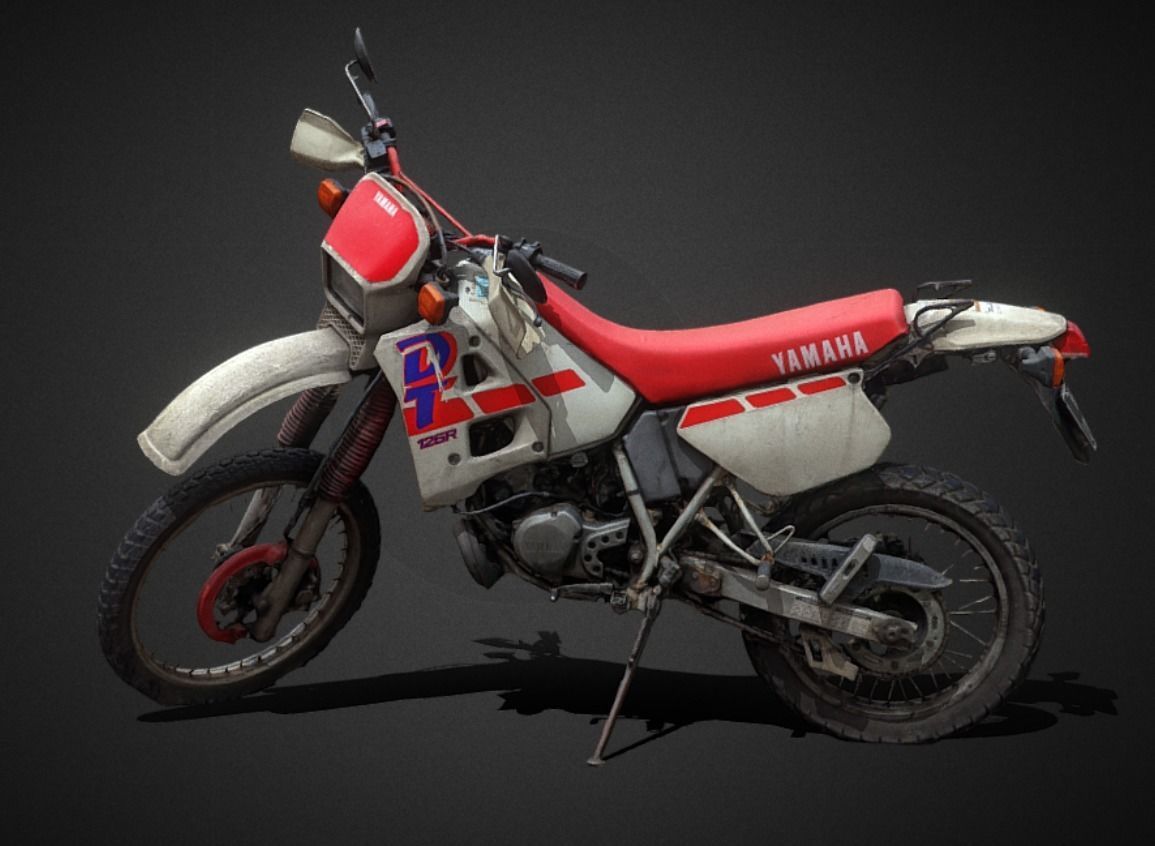 YAMAHA DT 125 R Low-poly 3D model_1