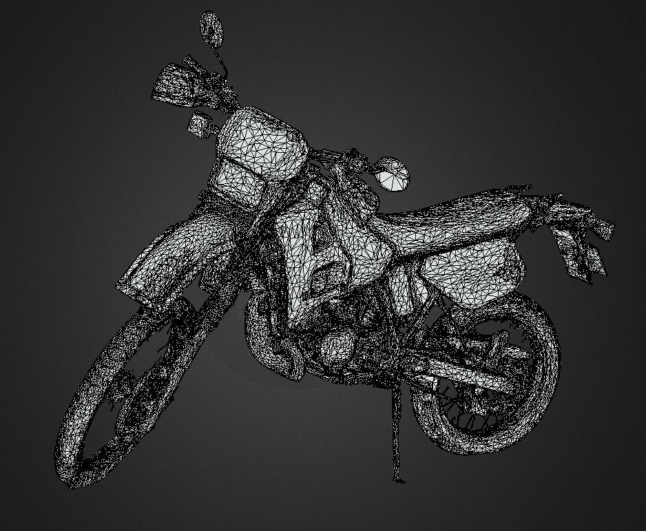 YAMAHA DT 125 R Low-poly 3D model_3
