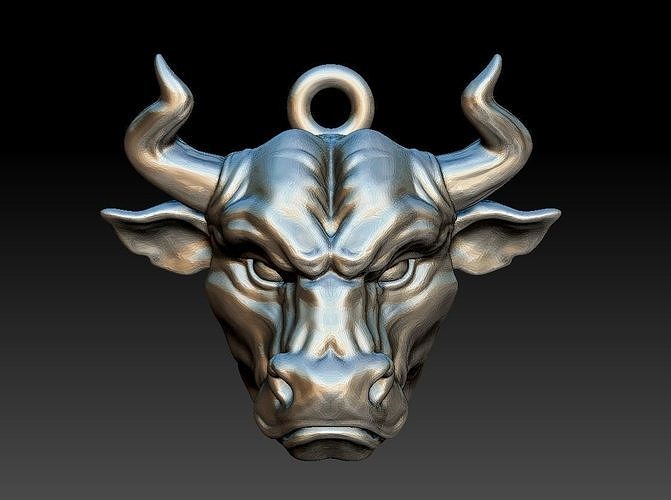 Bull head pendant 3D print model 3D print model