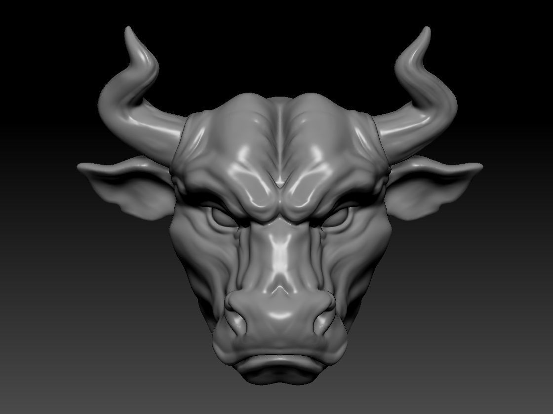 Bull head pendant 3D print model 3D print model_1