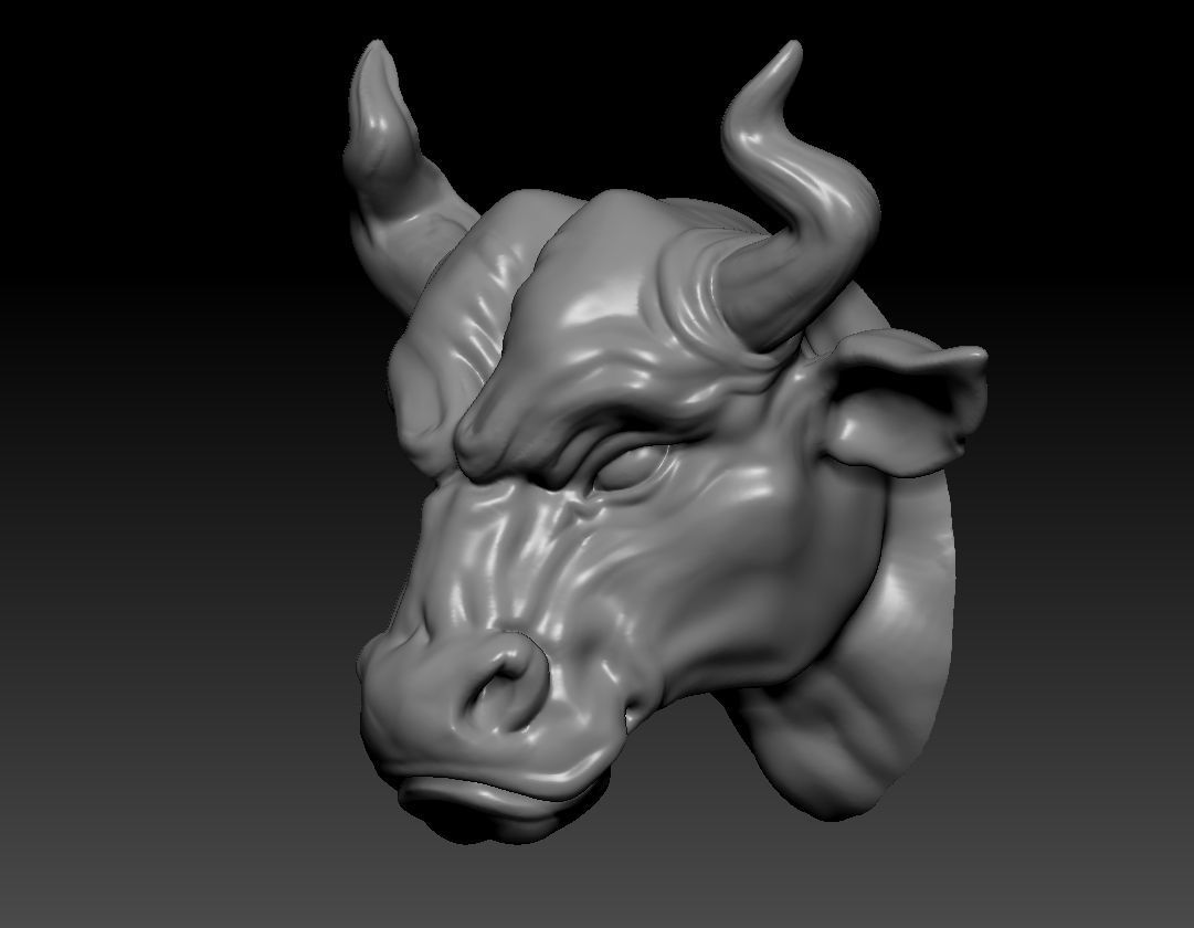Bull head pendant 3D print model 3D print model_2