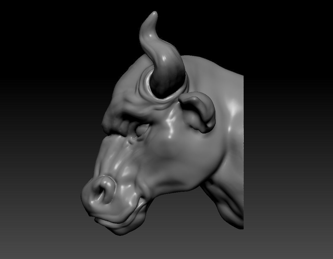 Bull head pendant 3D print model 3D print model_3