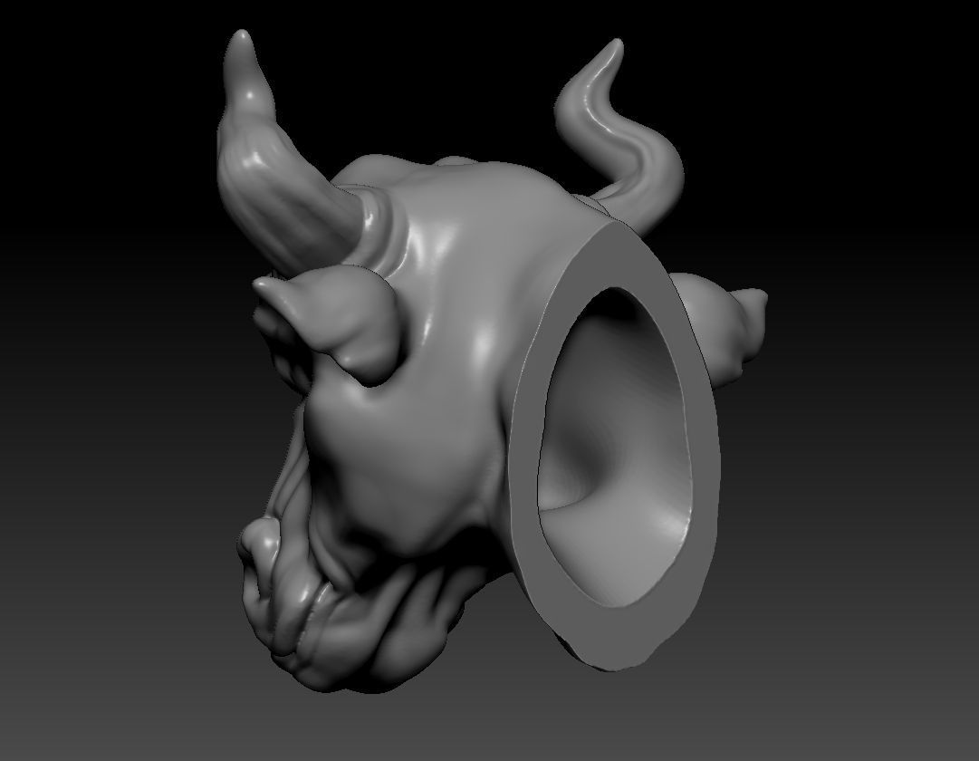 Bull head pendant 3D print model 3D print model_4