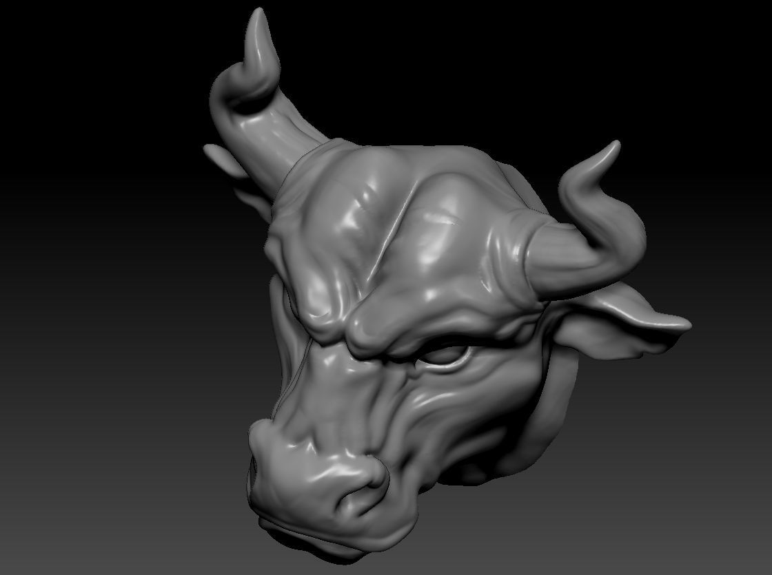 Bull head pendant 3D print model 3D print model_8