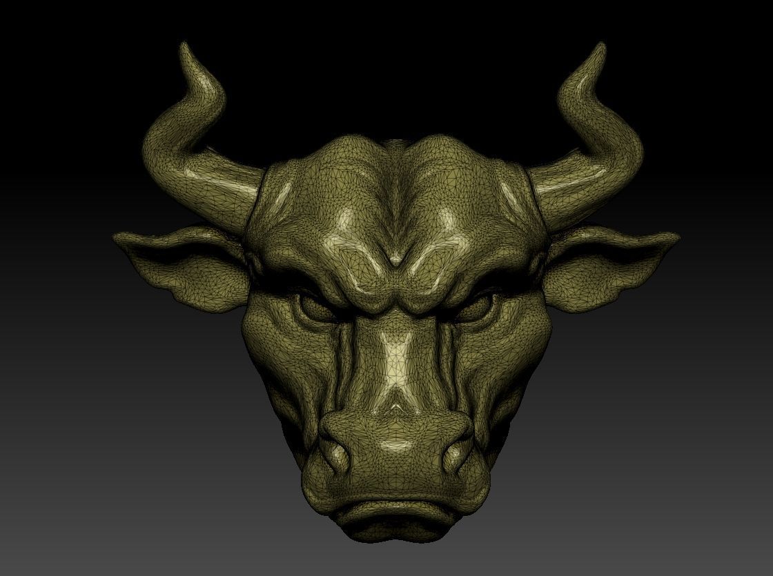 Bull head pendant 3D print model 3D print model_9