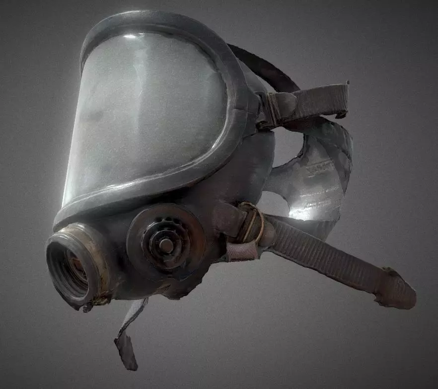 Gaz Mask Low-poly 3D model