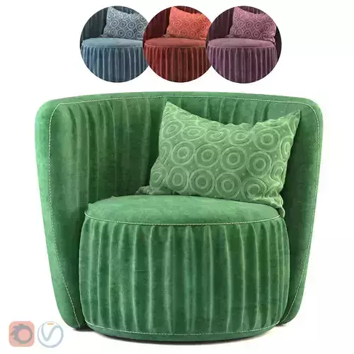Armchair velvet swivel chair at
