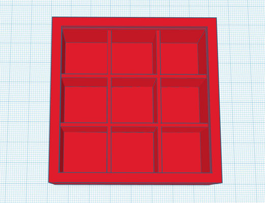 Dice Storage with 9 Pockets 3D print model_2