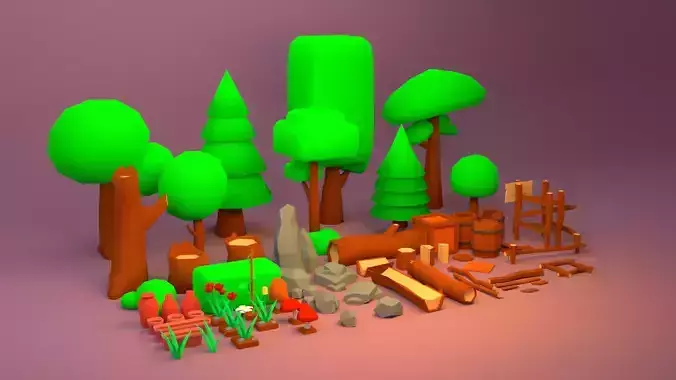 3D Low Poly Game Asset  Low-poly 3D model