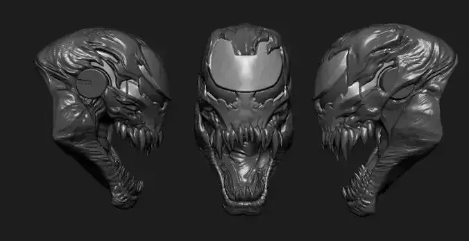 Iron Venom head for  one six scale action figure