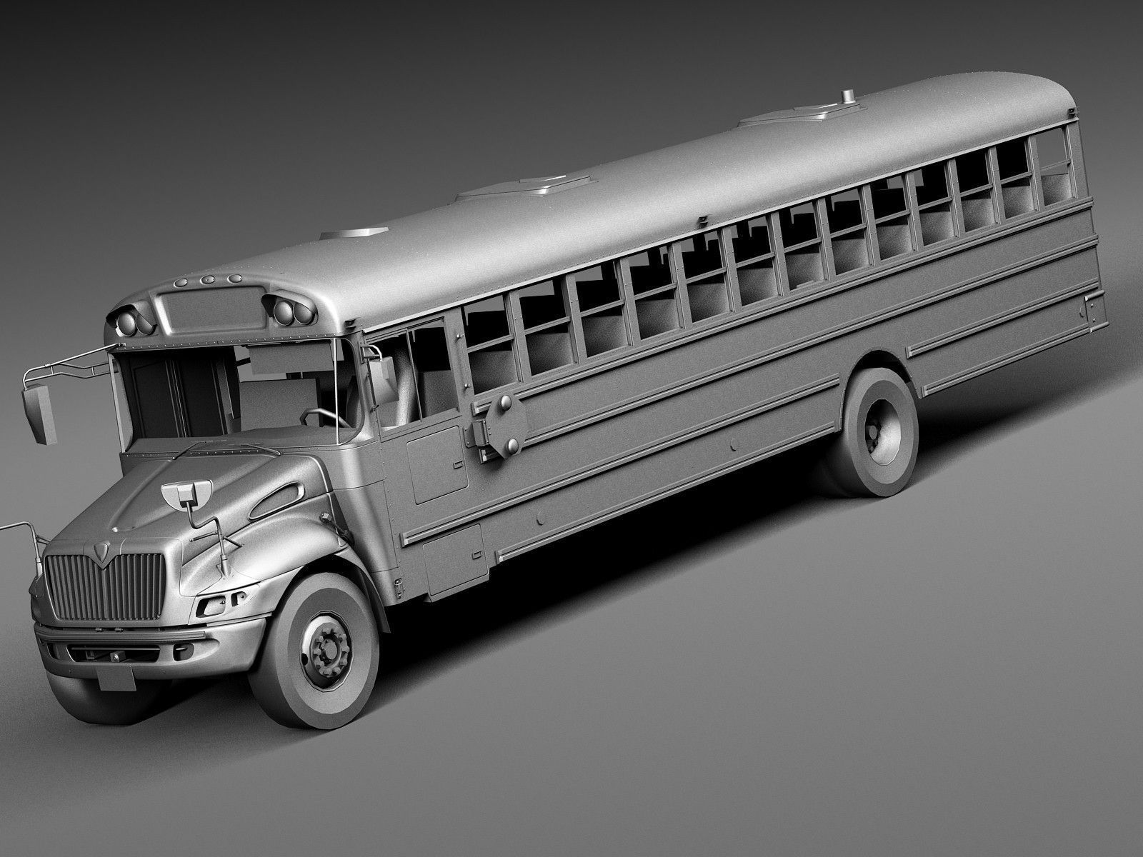 HQ LowPoly IC CE Series Schoolbus 2015 3D model_8