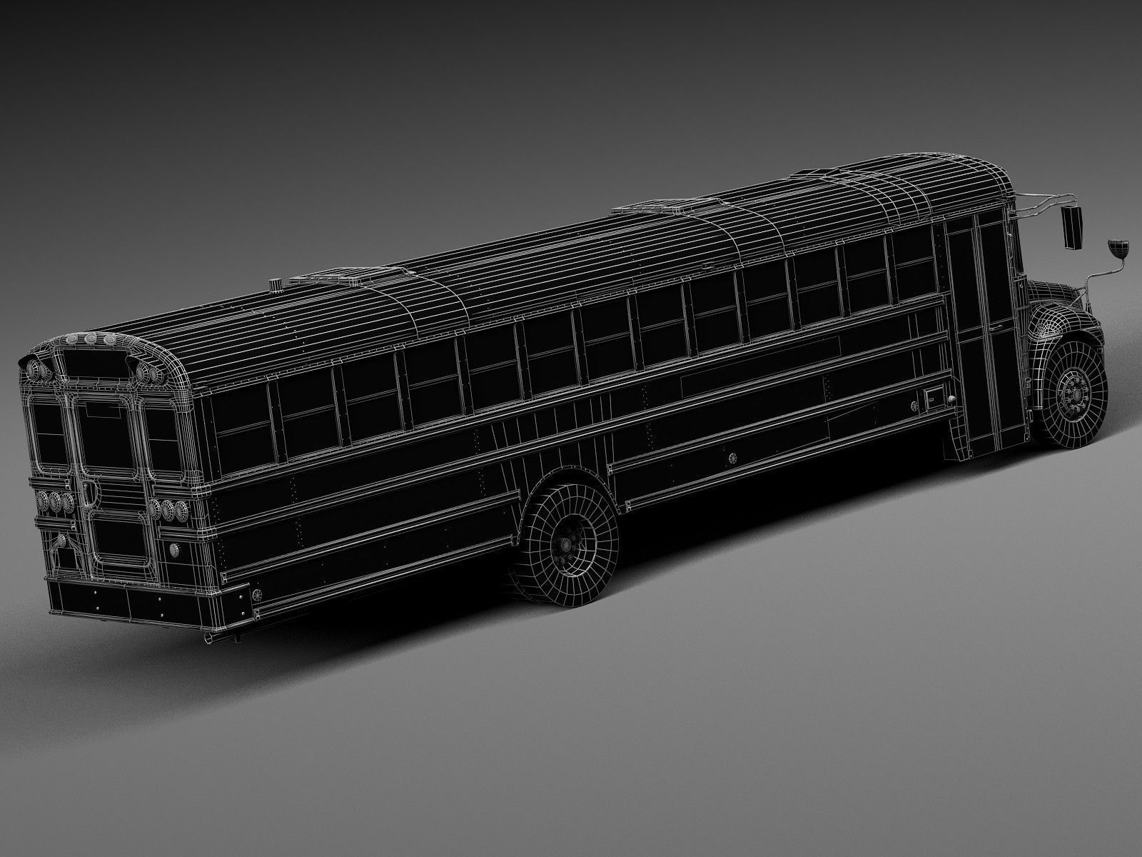 HQ LowPoly IC CE Series Schoolbus 2015 3D model_15