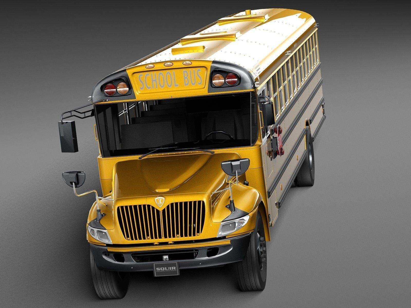 HQ LowPoly IC CE Series Schoolbus 2015 3D model_2