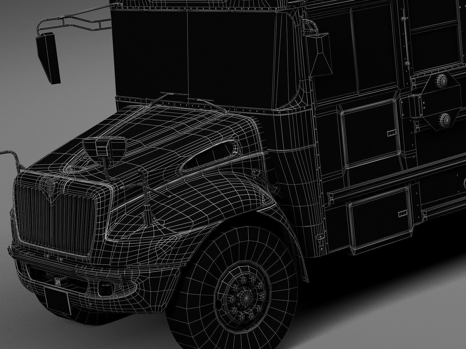 HQ LowPoly IC CE Series Schoolbus 2015 3D model_13