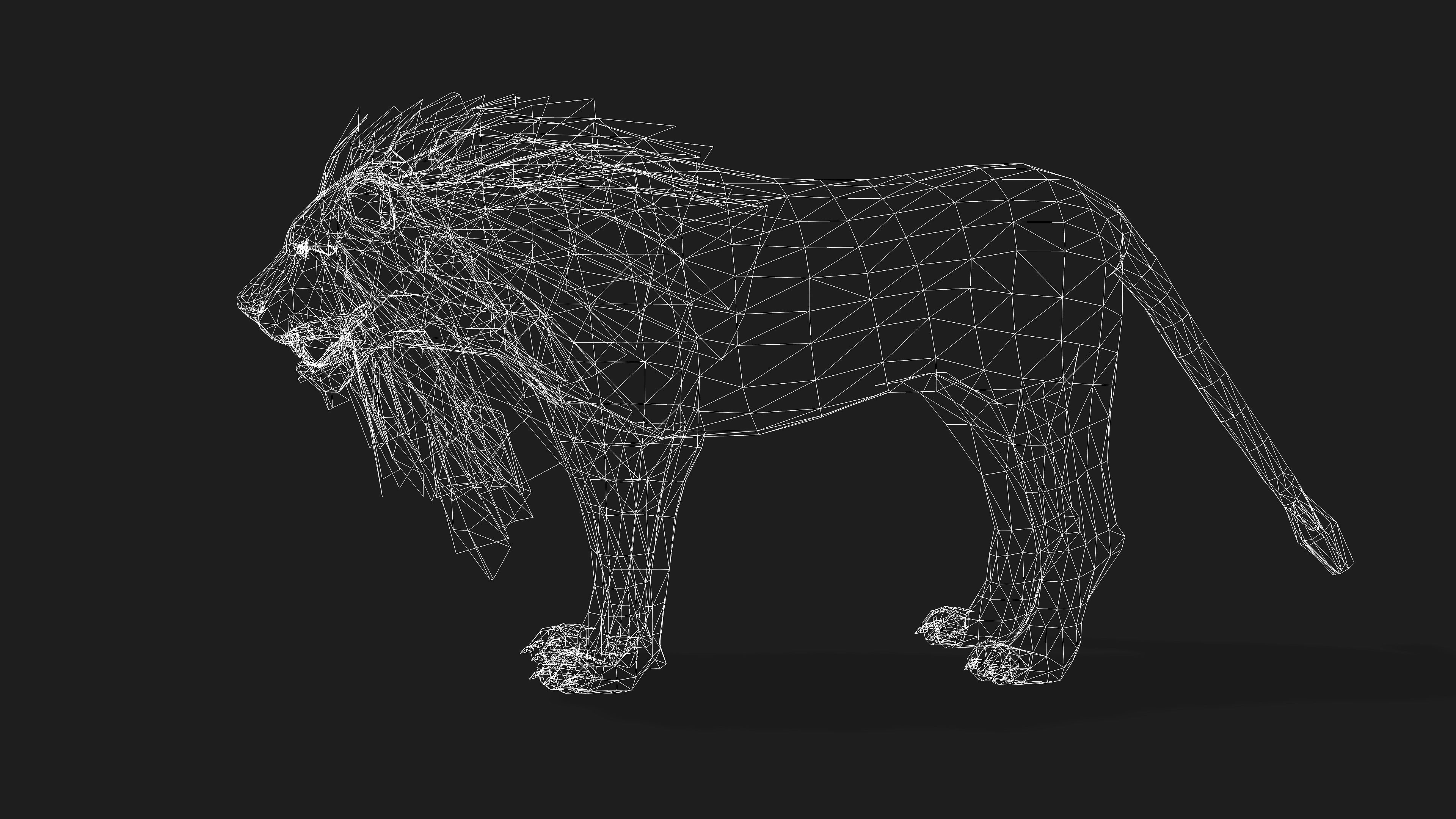 Lion with Animation 8 Low-poly 3D model_19