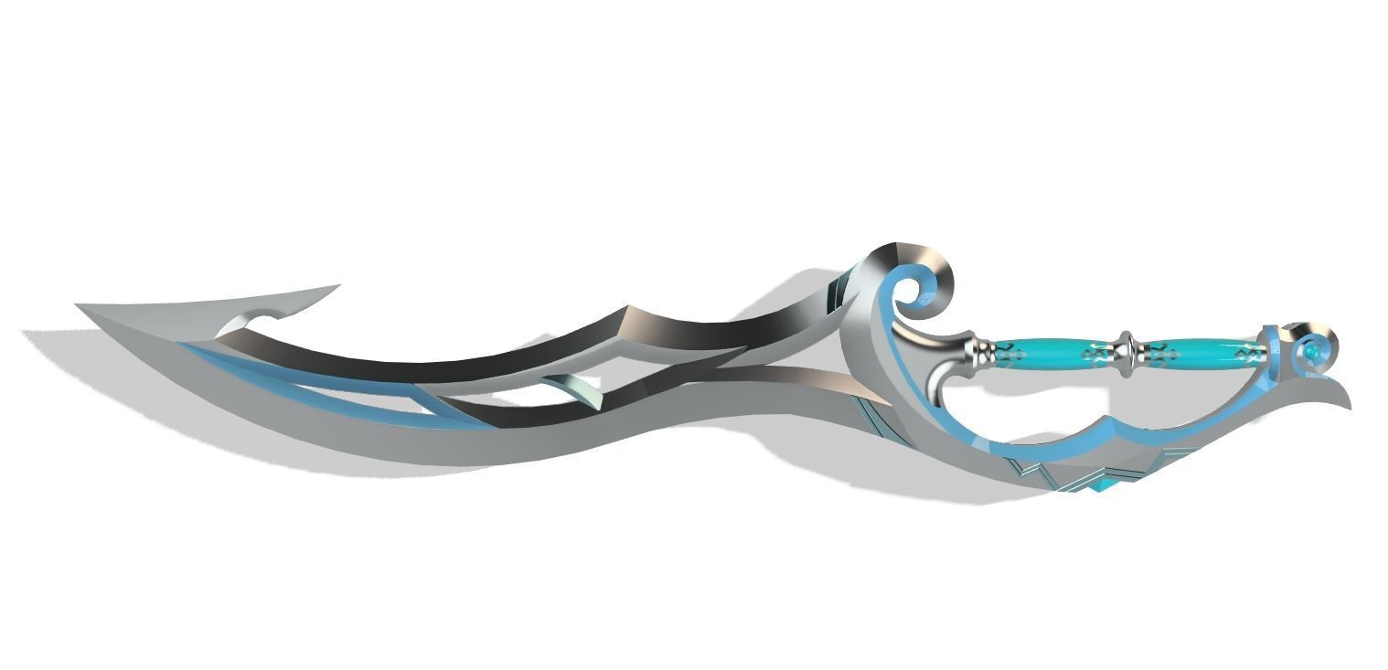 ZORA Silver Longsword Legend of Zelda Breath of the Wild 3D print model_1