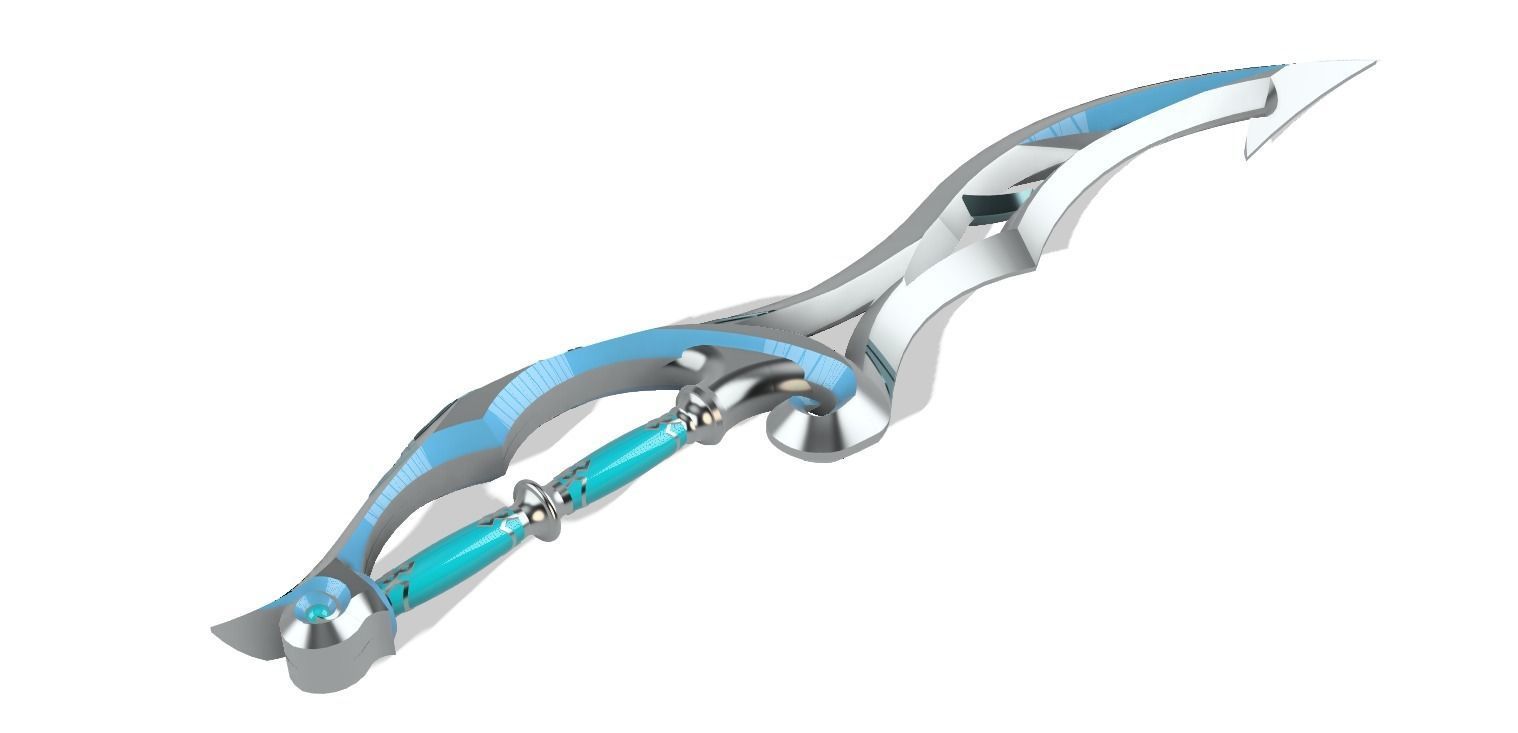 ZORA Silver Longsword Legend of Zelda Breath of the Wild 3D print model_2