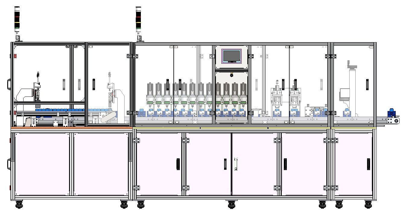 Front section of transformer production line 3D model_4