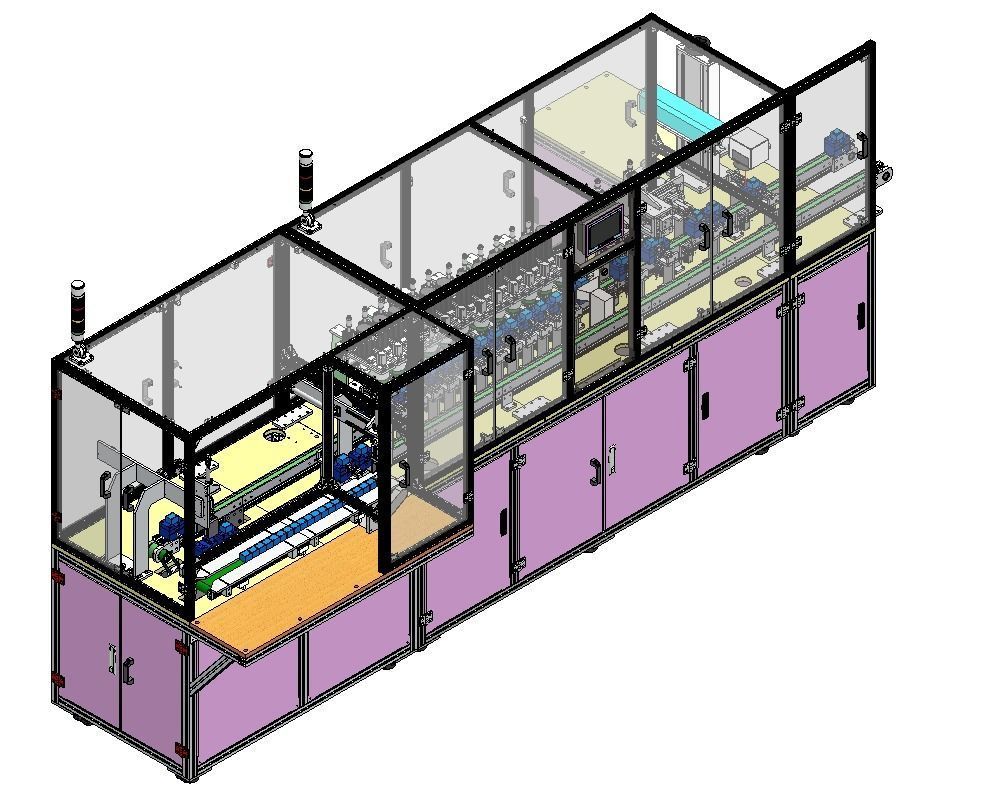 Front section of transformer production line 3D model_1