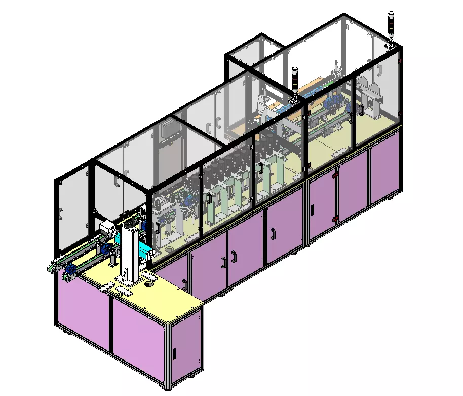 Front section of transformer production line 3D model_0