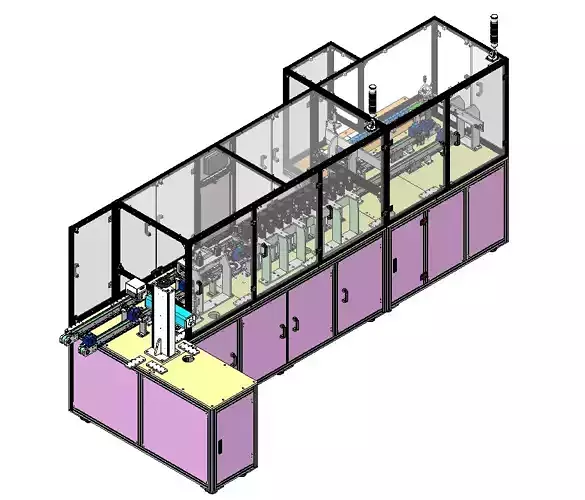 Front section of transformer production line 3D model