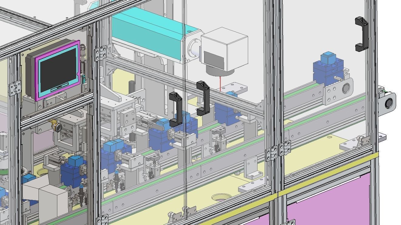 Front section of transformer production line 3D model_5