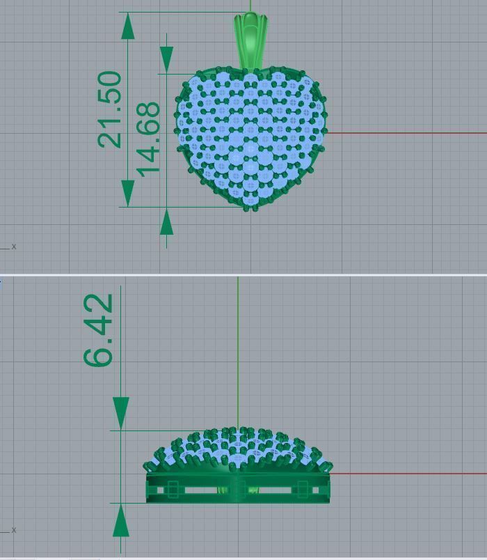 heart pendant 172 3D print model_2