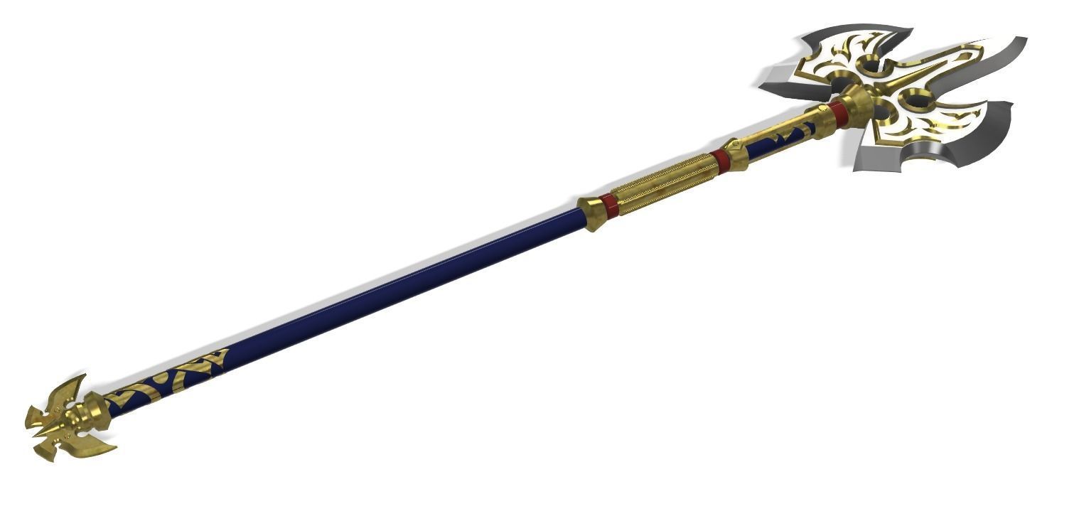 Royal Halberd Legend of Zelda Breath of the Wild 3D print model_3