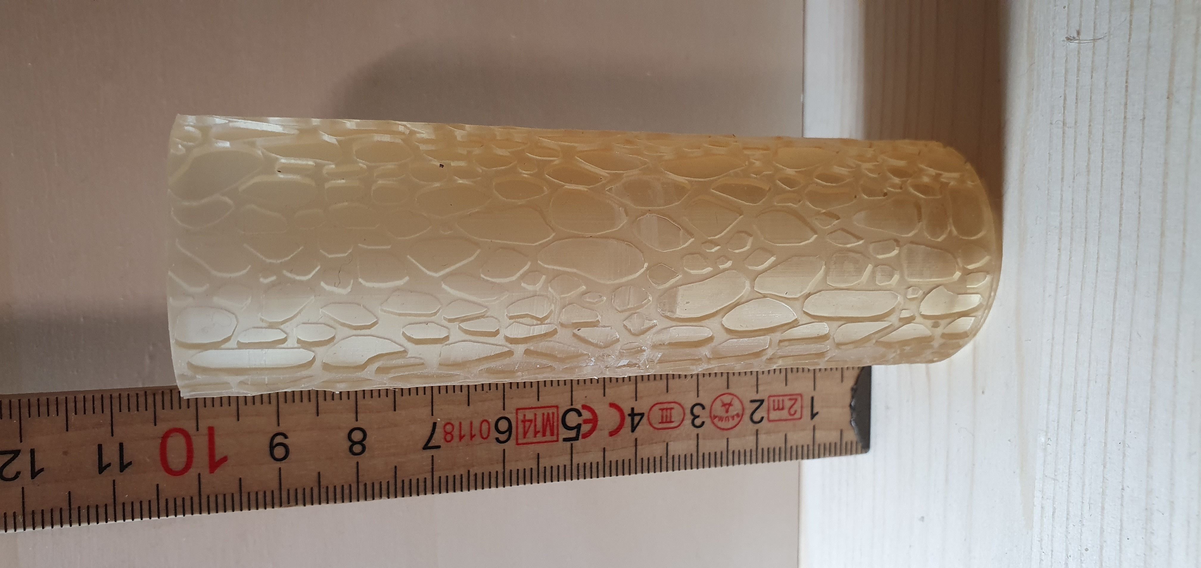 Textured Rolling Pin 100mm V1 coblestone  3D print model_1
