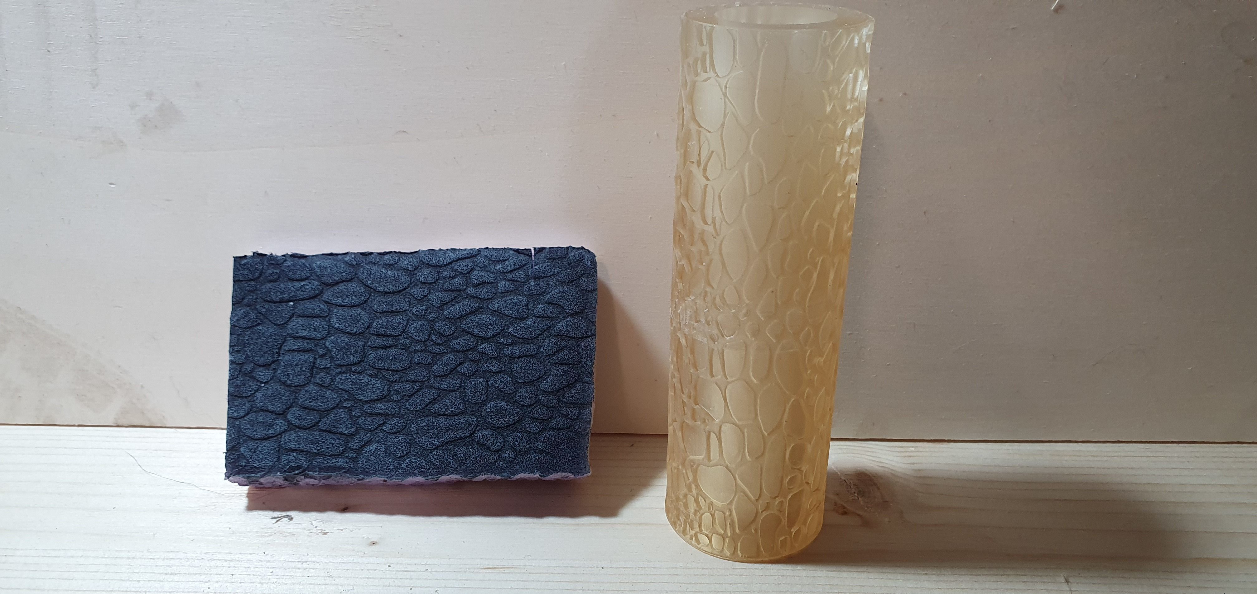 Textured Rolling Pin 100mm V1 coblestone  3D print model_2