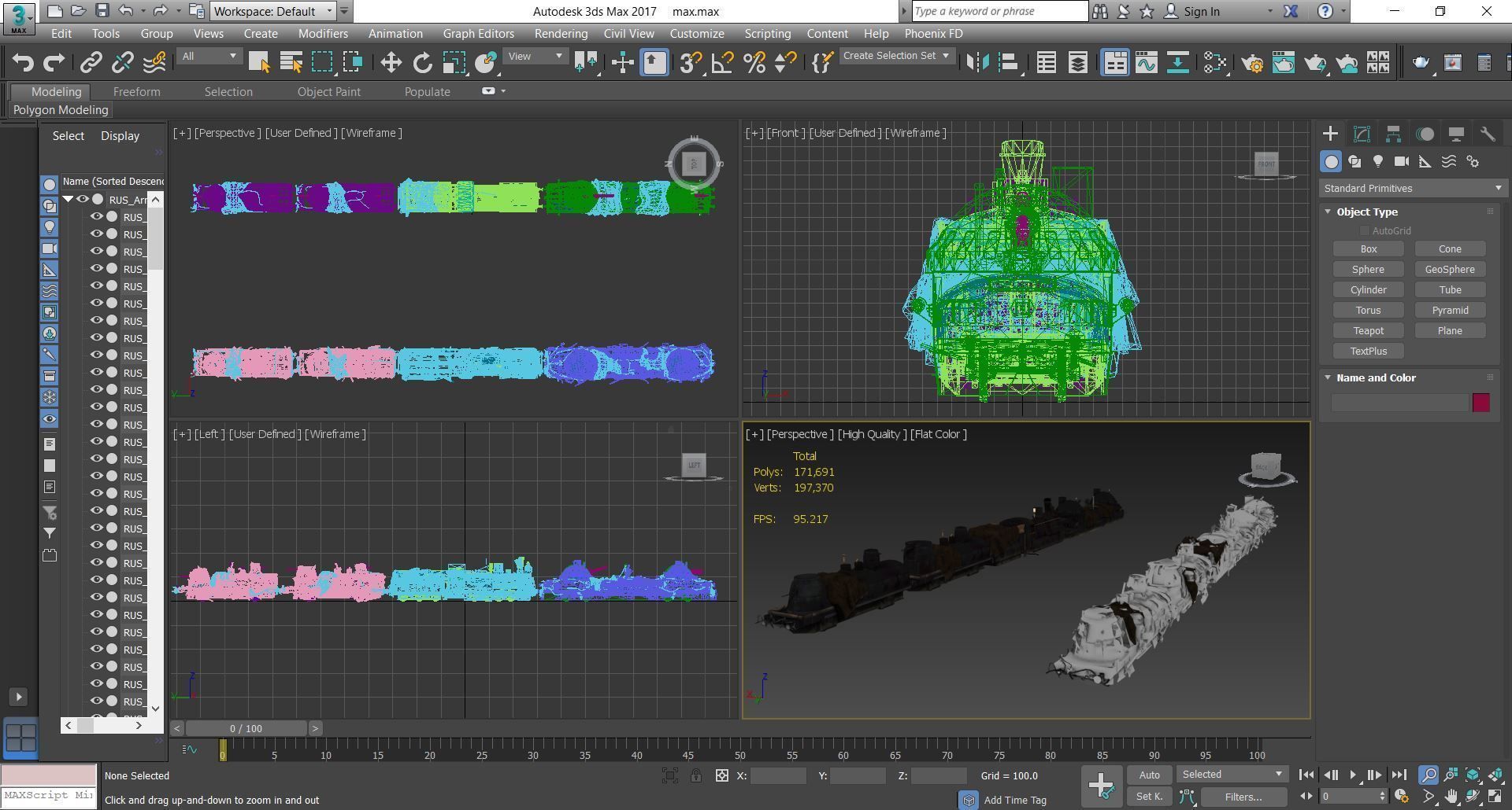 TRAIN - Armoredtrain 3D model_1