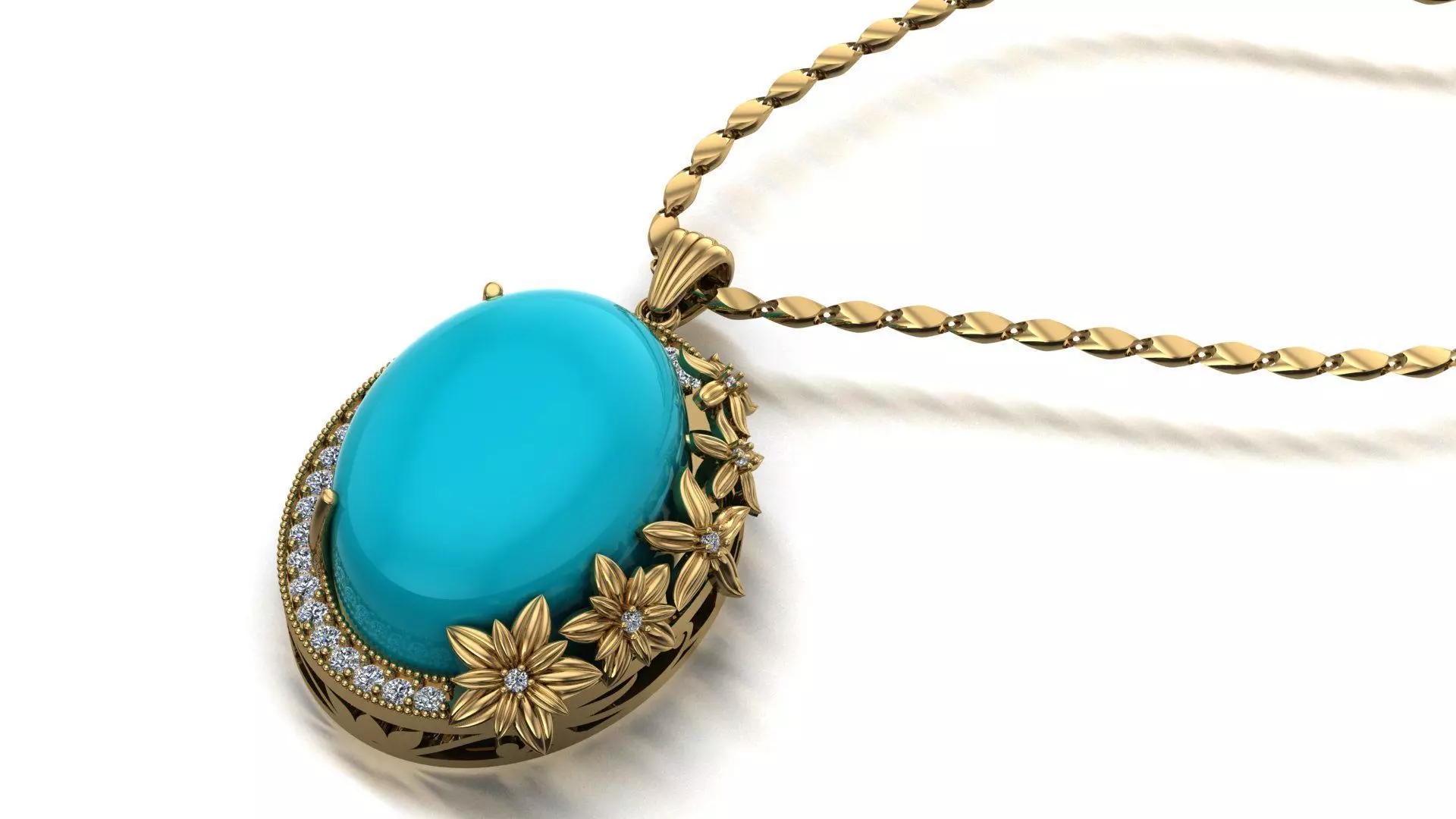 flower pendant 3D print model