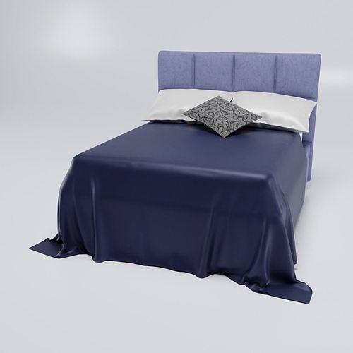 Elisa blue bed 3D model