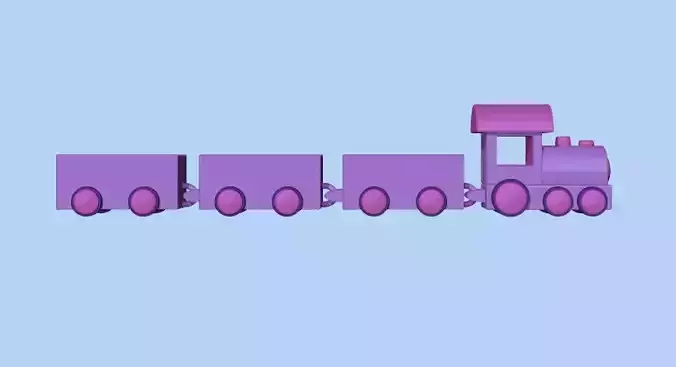 Cute train  3D print model