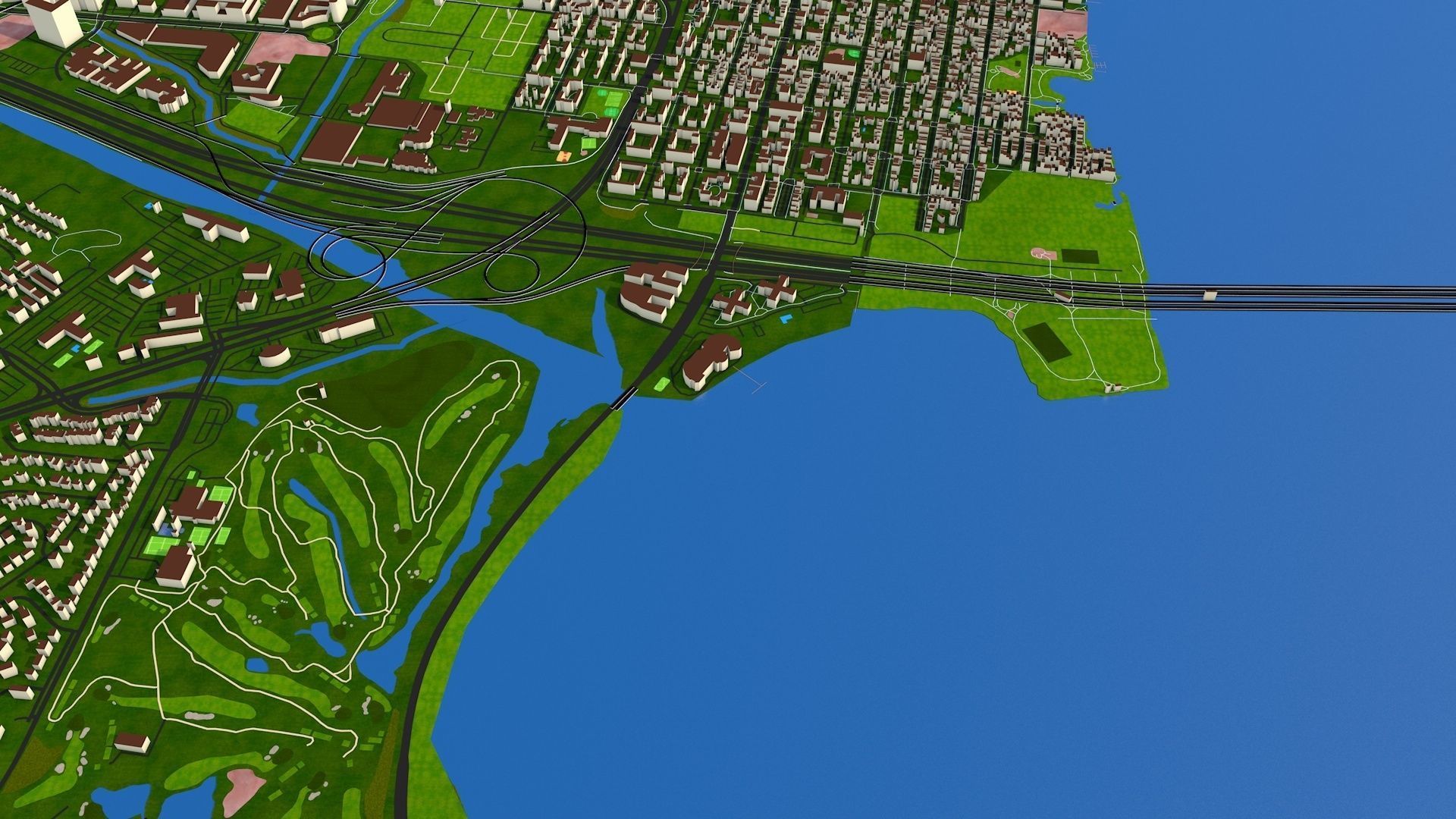 Alexandria City USA Nov 2020 3d model Low-poly 3D model_30