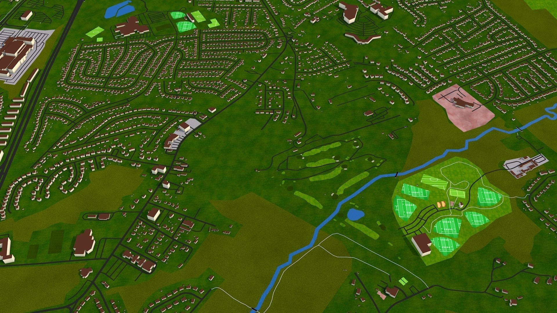 Alexandria City USA Nov 2020 3d model Low-poly 3D model_32