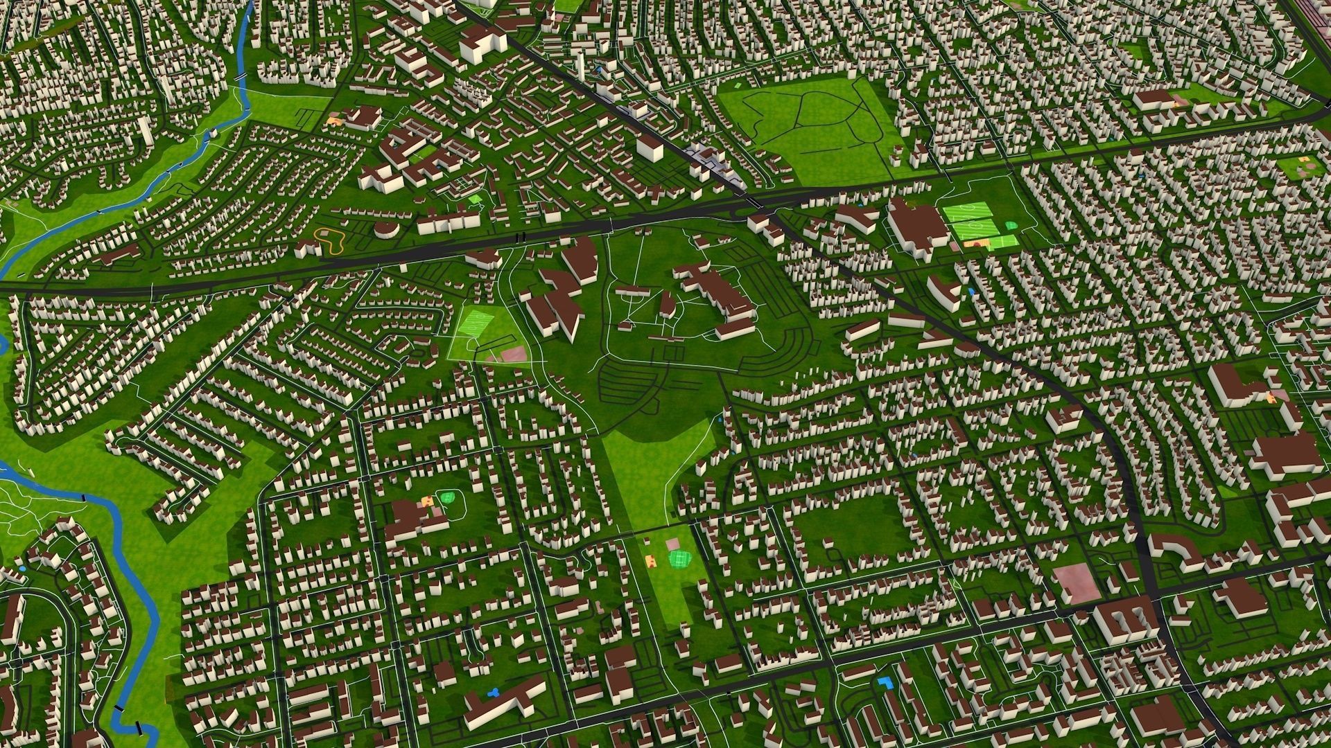 Alexandria City USA Nov 2020 3d model Low-poly 3D model_14