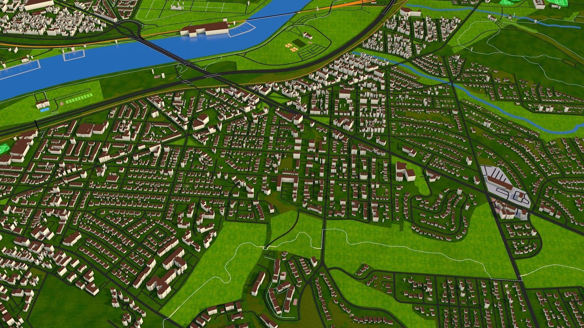 Alexandria City USA Nov 2020 3d model Low-poly 3D model_8