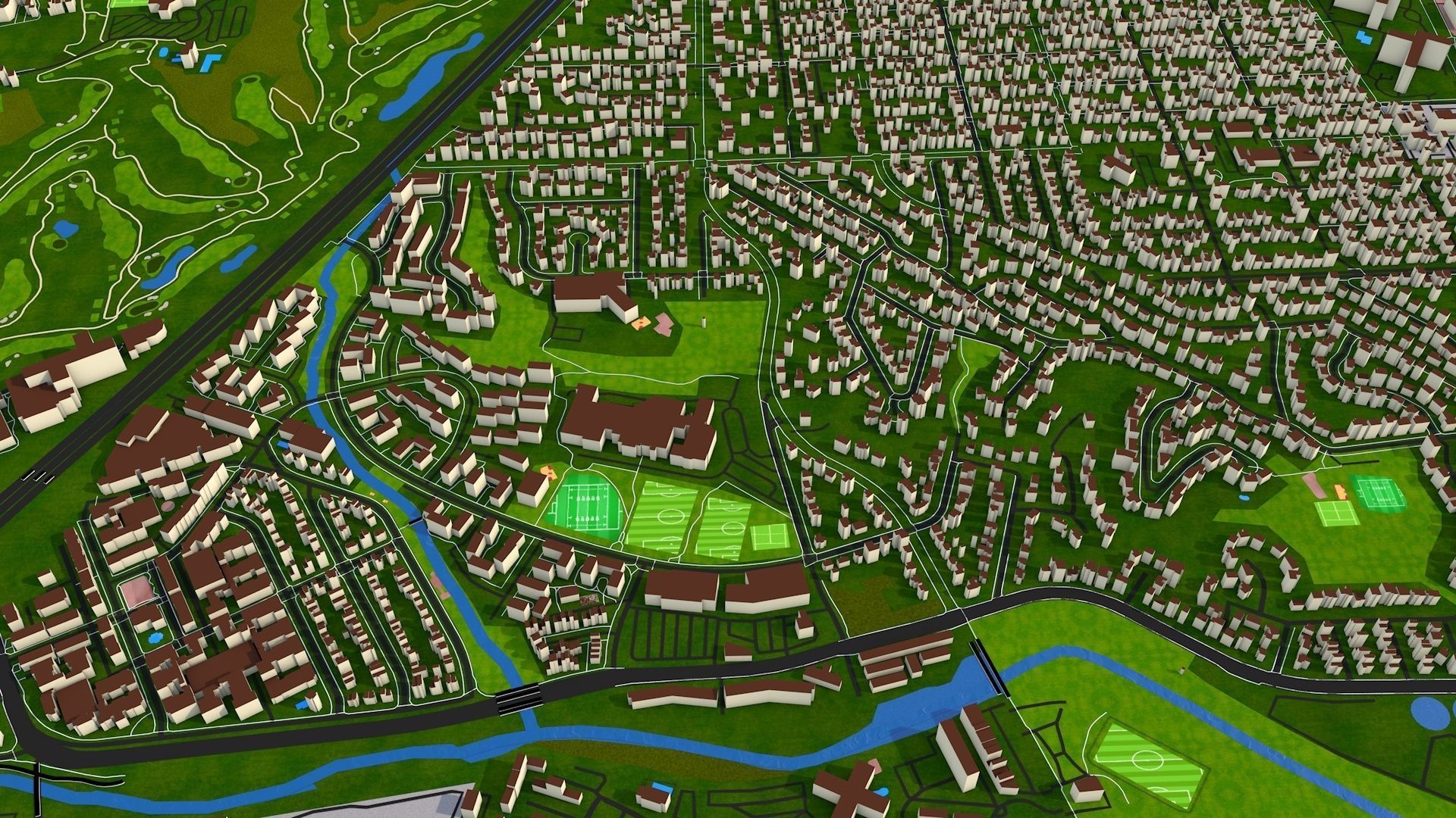 Alexandria City USA Nov 2020 3d model Low-poly 3D model_17