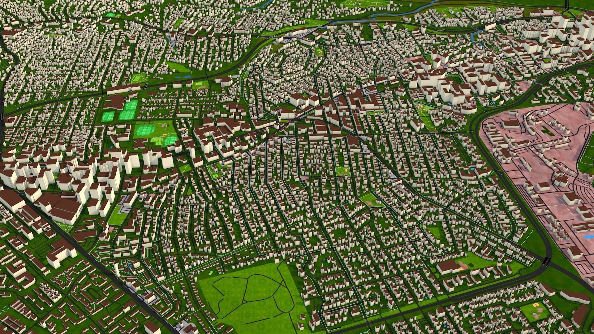 Alexandria City USA Nov 2020 3d model Low-poly 3D model_3