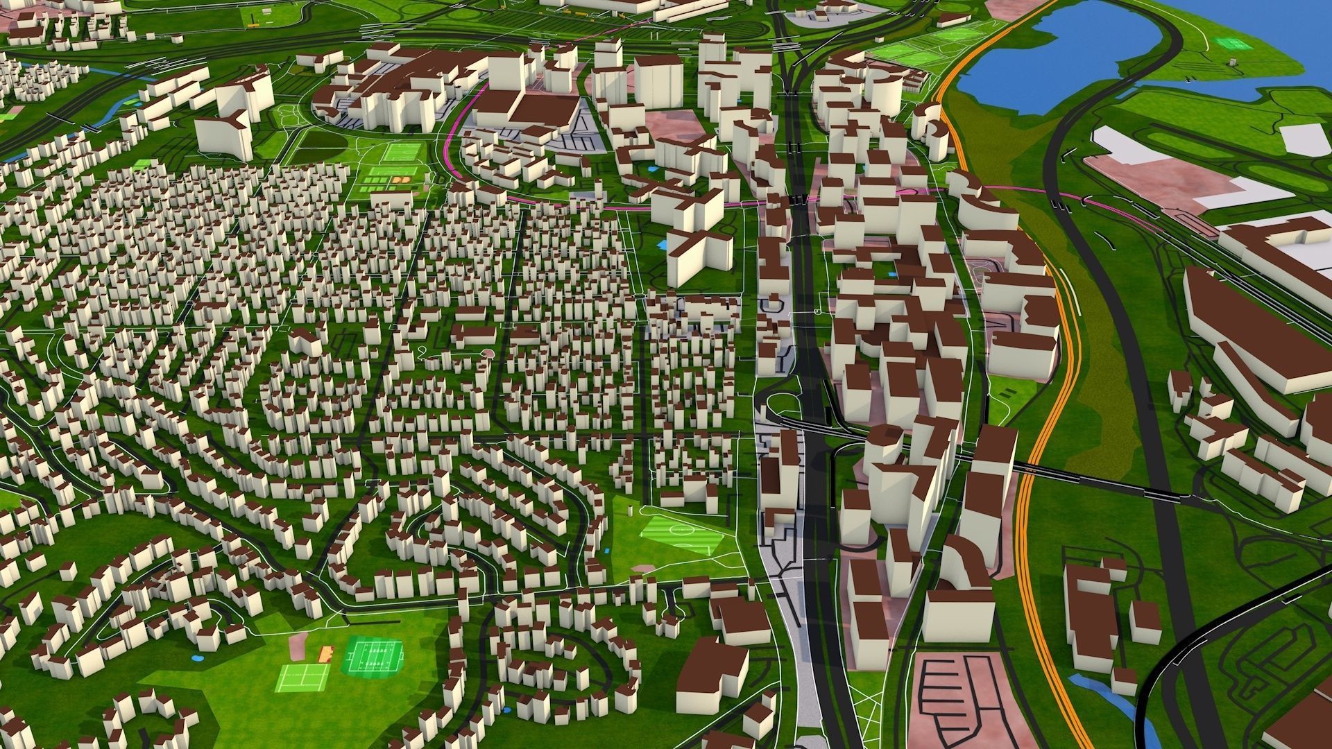 Alexandria City USA Nov 2020 3d model Low-poly 3D model_9