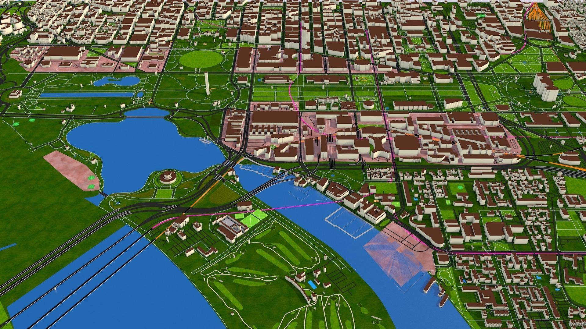 Alexandria City USA Nov 2020 3d model Low-poly 3D model_6