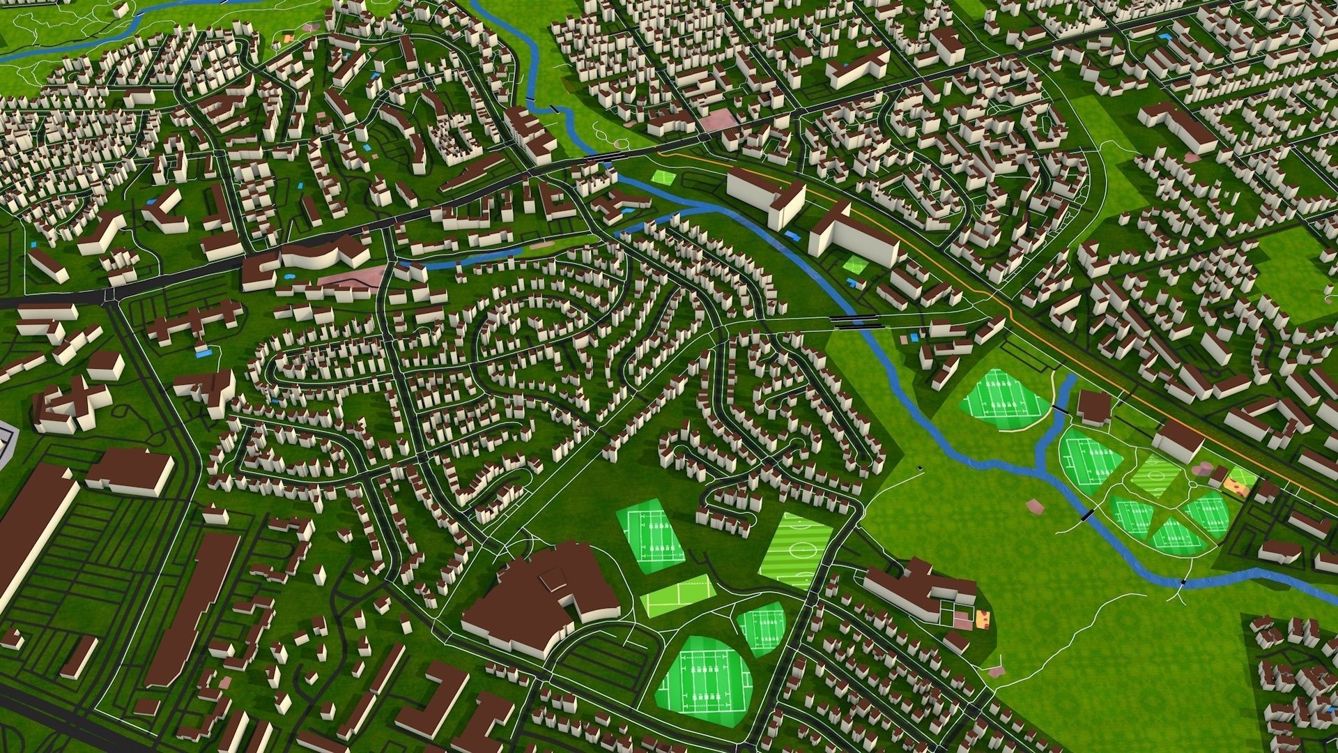 Alexandria City USA Nov 2020 3d model Low-poly 3D model_15