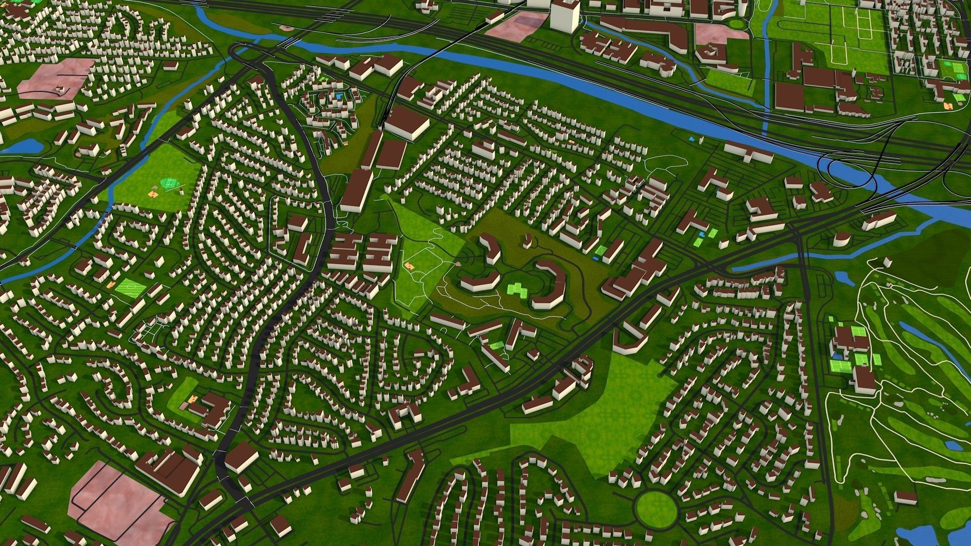 Alexandria City USA Nov 2020 3d model Low-poly 3D model_29