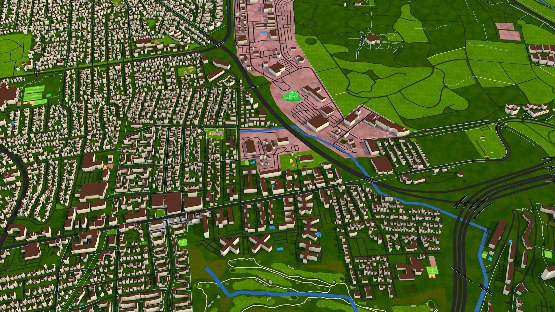 Alexandria City USA Nov 2020 3d model Low-poly 3D model_13