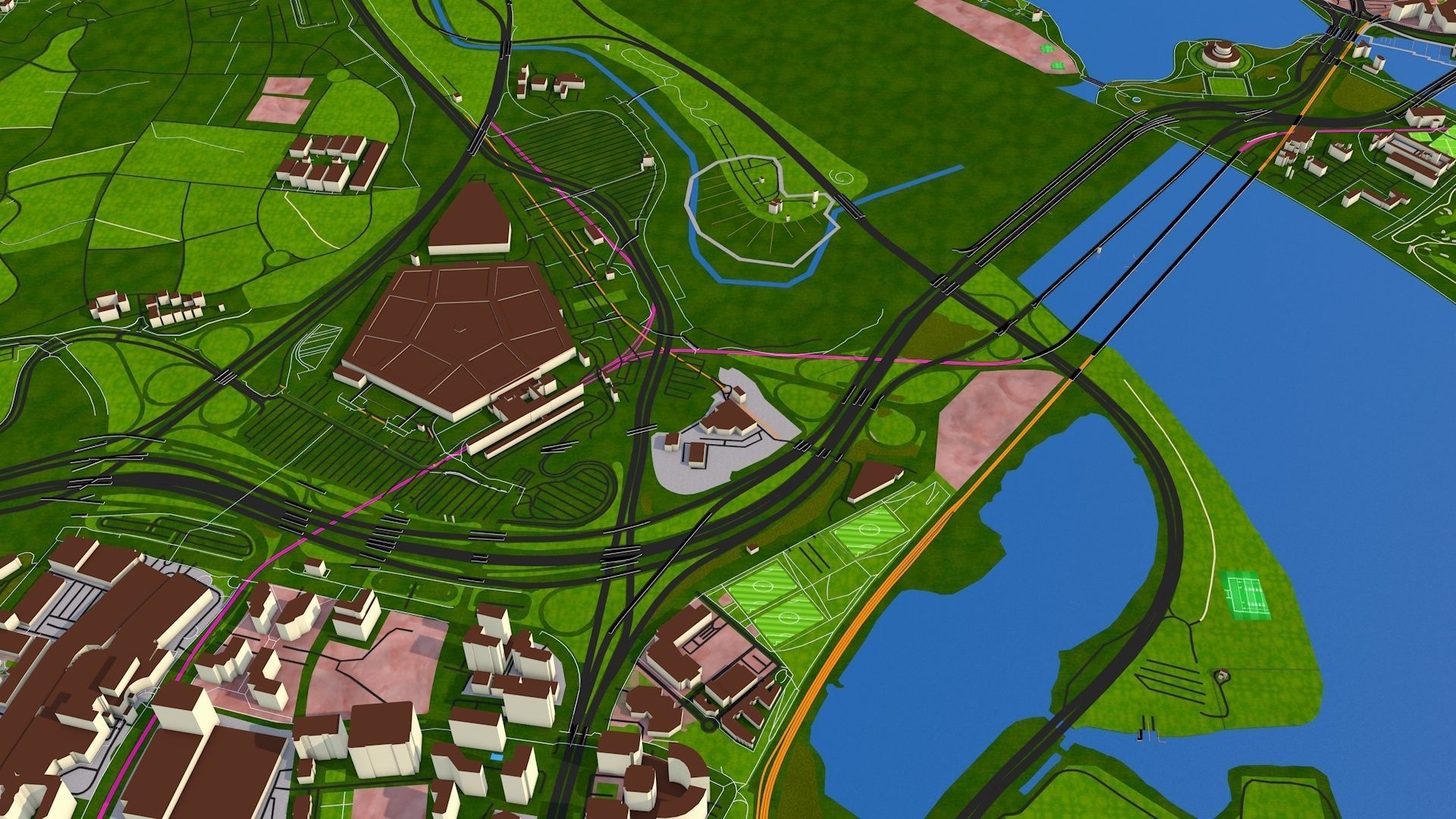 Alexandria City USA Nov 2020 3d model Low-poly 3D model_12