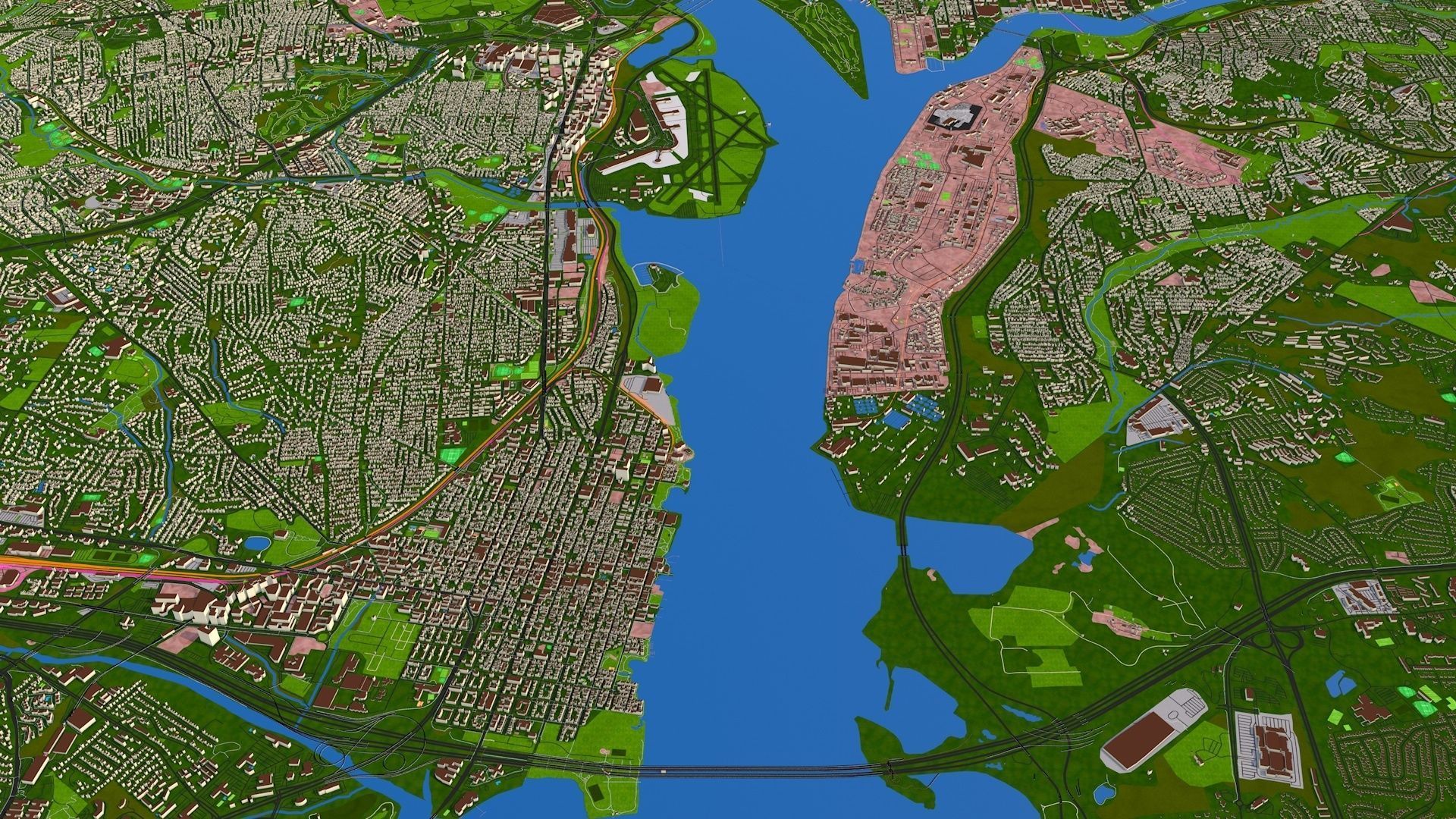 Alexandria City USA Nov 2020 3d model Low-poly 3D model_2