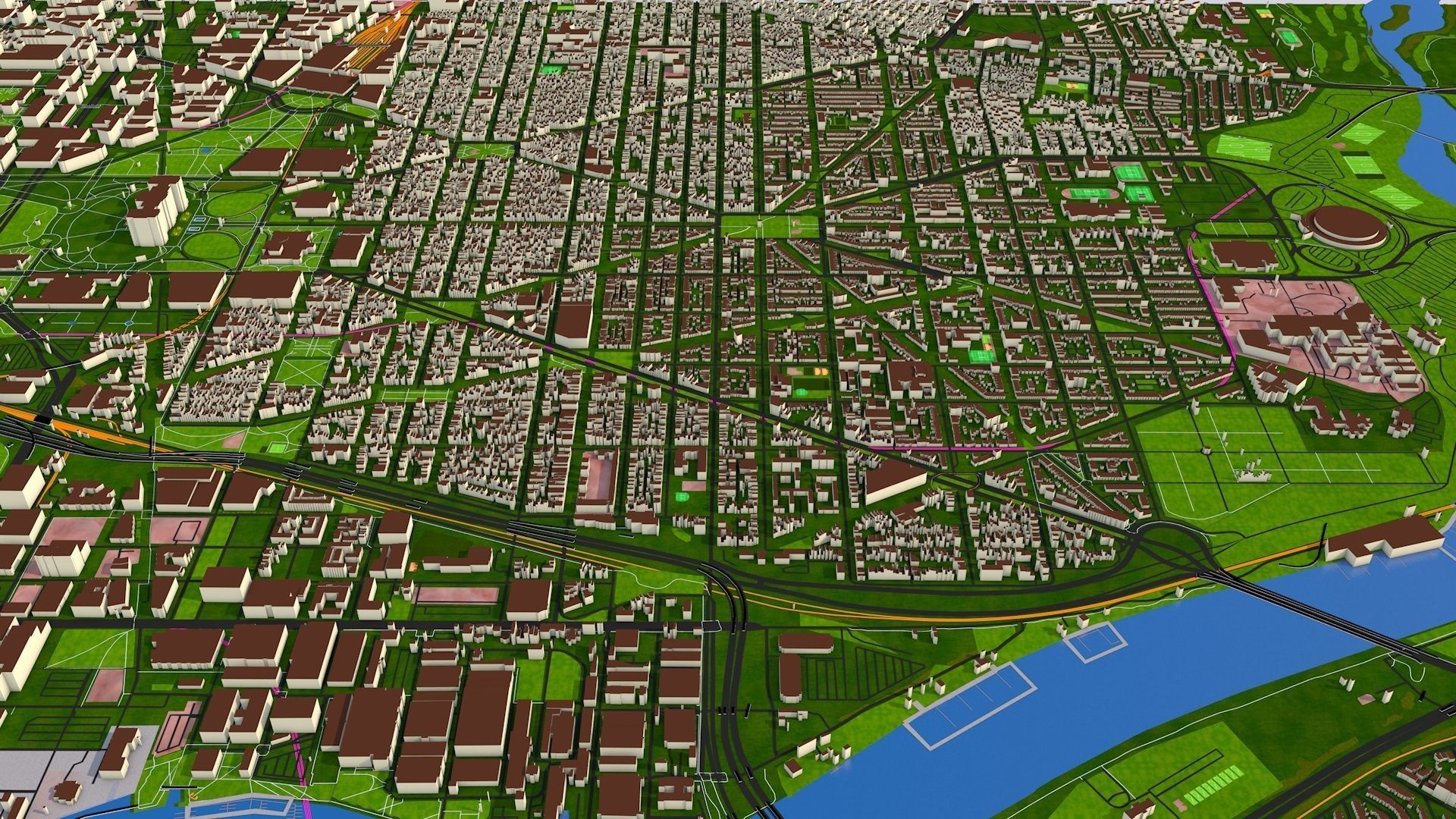 Alexandria City USA Nov 2020 3d model Low-poly 3D model_7